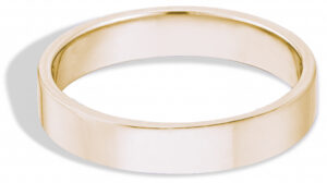 Milla Square Wide Band 4mm in 14kt Yellow Gold