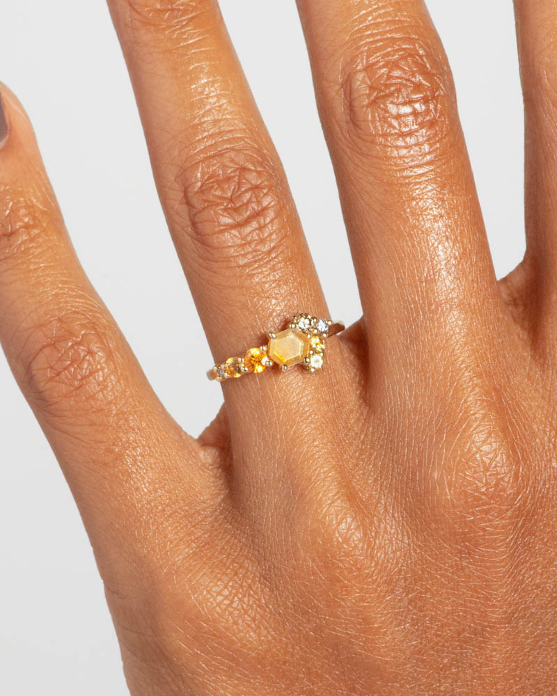 Radial Cluster Hex Yellow Sapphire Ring_WEB2
