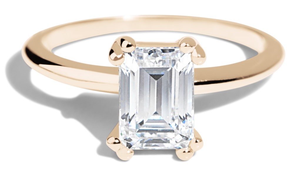 2 CT. Certified Emerald-Cut Lab-Created Diamond Solitaire Engagement Ring  in 14K White Gold (F/VS2) | Zales