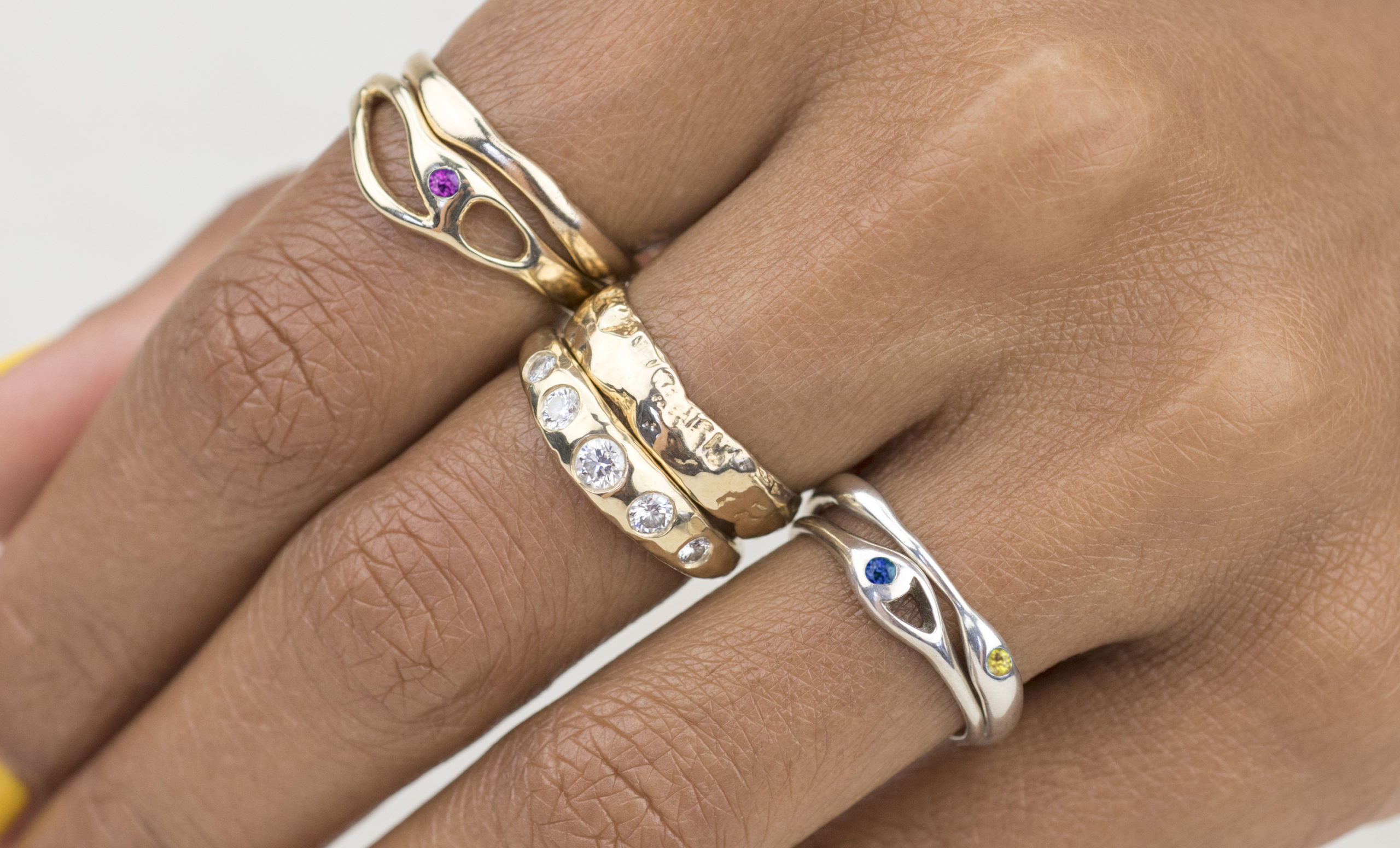 Bario Neal's Vibrant Collection Stackable Rings