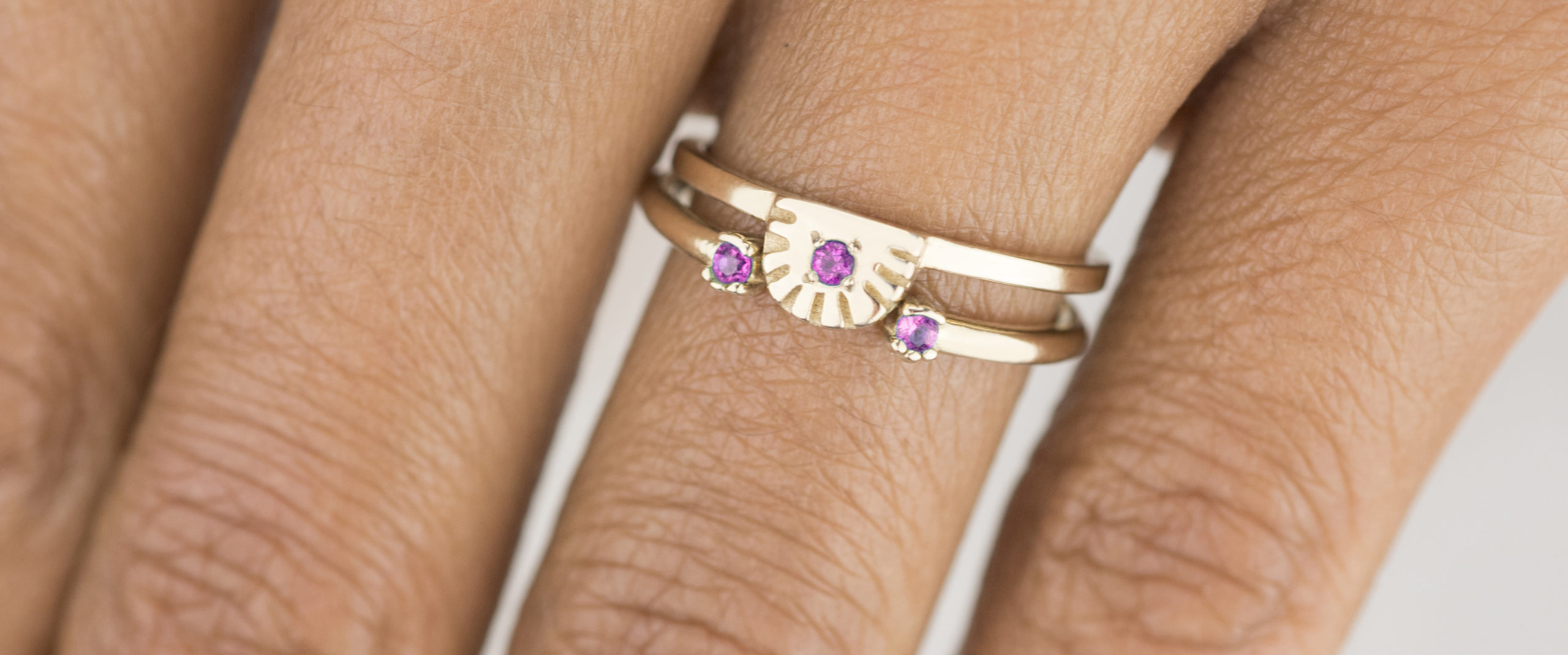 Fuschia Stackable Rings from Bario Neal's Vibrant Collection