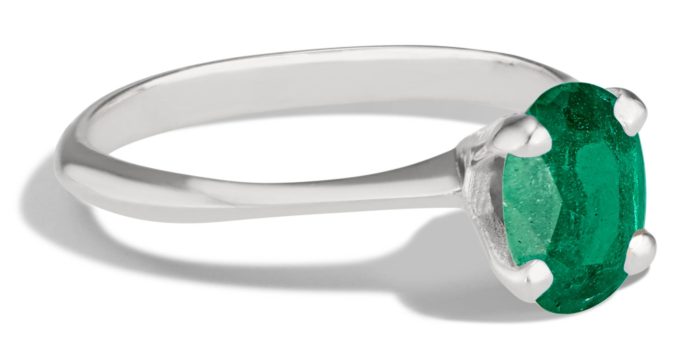 1735 Emerald Ring | In Platinum with Diamonds | Garrard