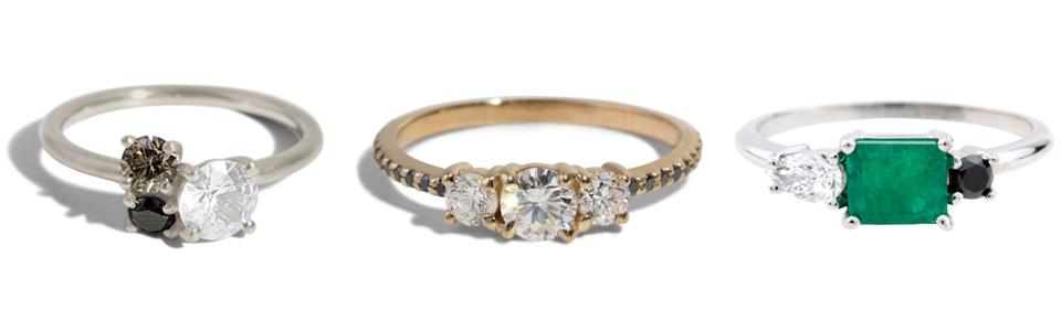 Custom Black Diamond Engagement Rings