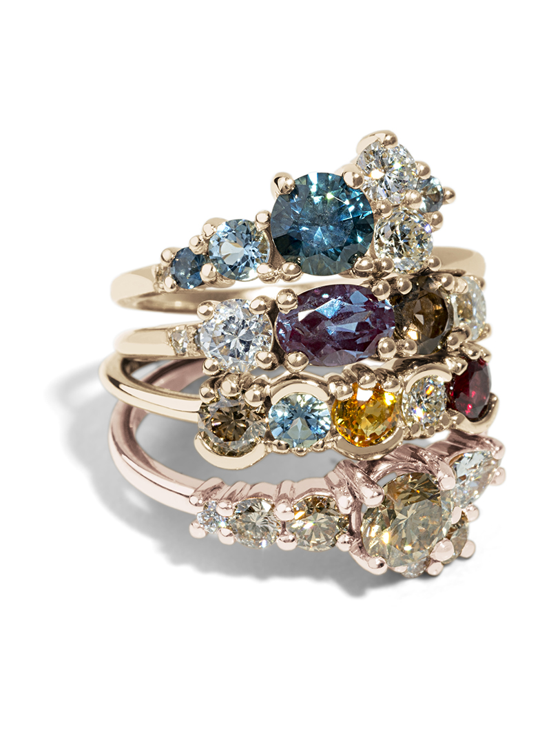 Modern Bridal Ring , Rose Gold Unique Wedding Ring SGT624