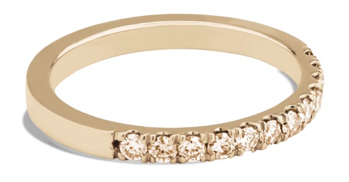 The Olivia Champagne Diamond Band Anniversary Ring