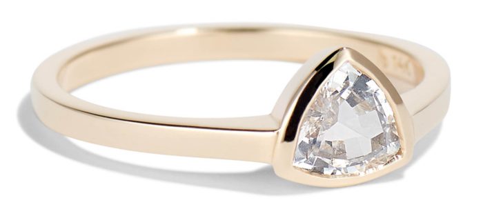 The Classic Solitaire Engagement Ring with White Sapphire – Rebekah Brooks  Jewelry