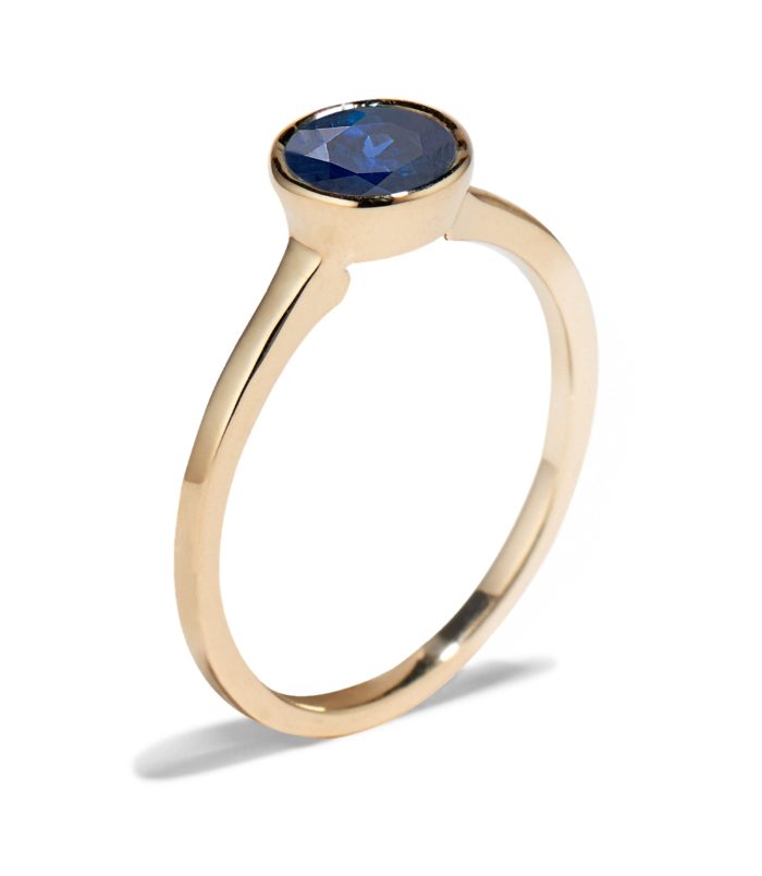 Natural Sapphire Ring 1/8 ct tw Diamonds 10K White Gold | Kay