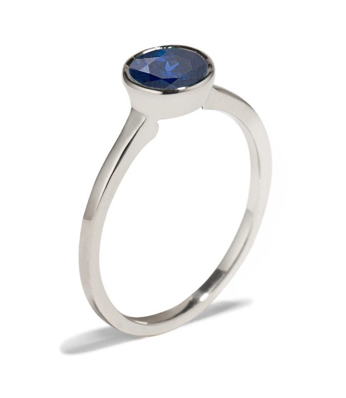 Blue Sapphire Ring. Sterling Silver Delicate Sapphire Ring. Small Sapphire  Ring. Round Cut Blue Sapphire Ring. September Birthstone Ring. - Etsy