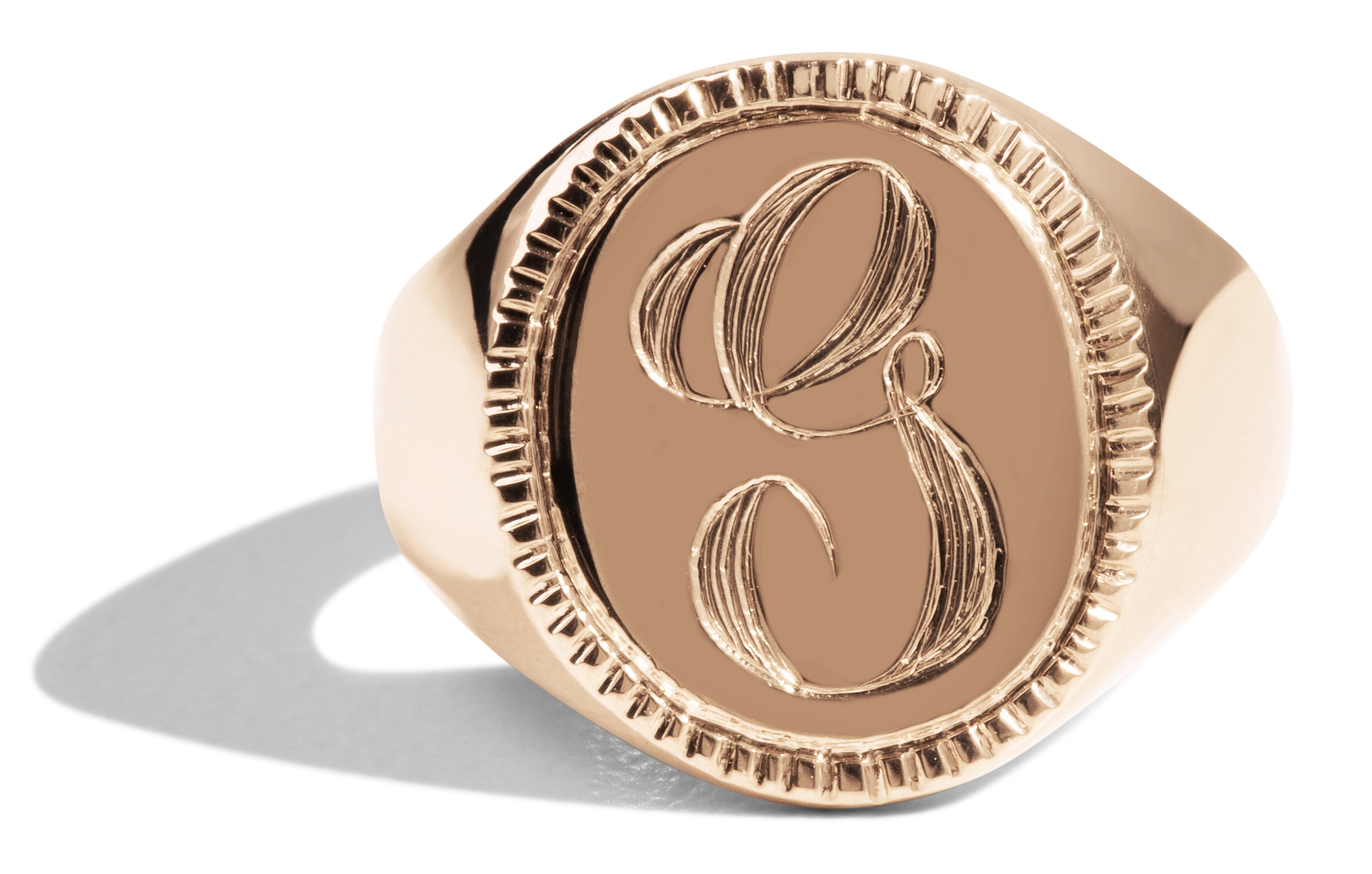 14K Monogram Signet Ring 7 | Cuffed by Nano