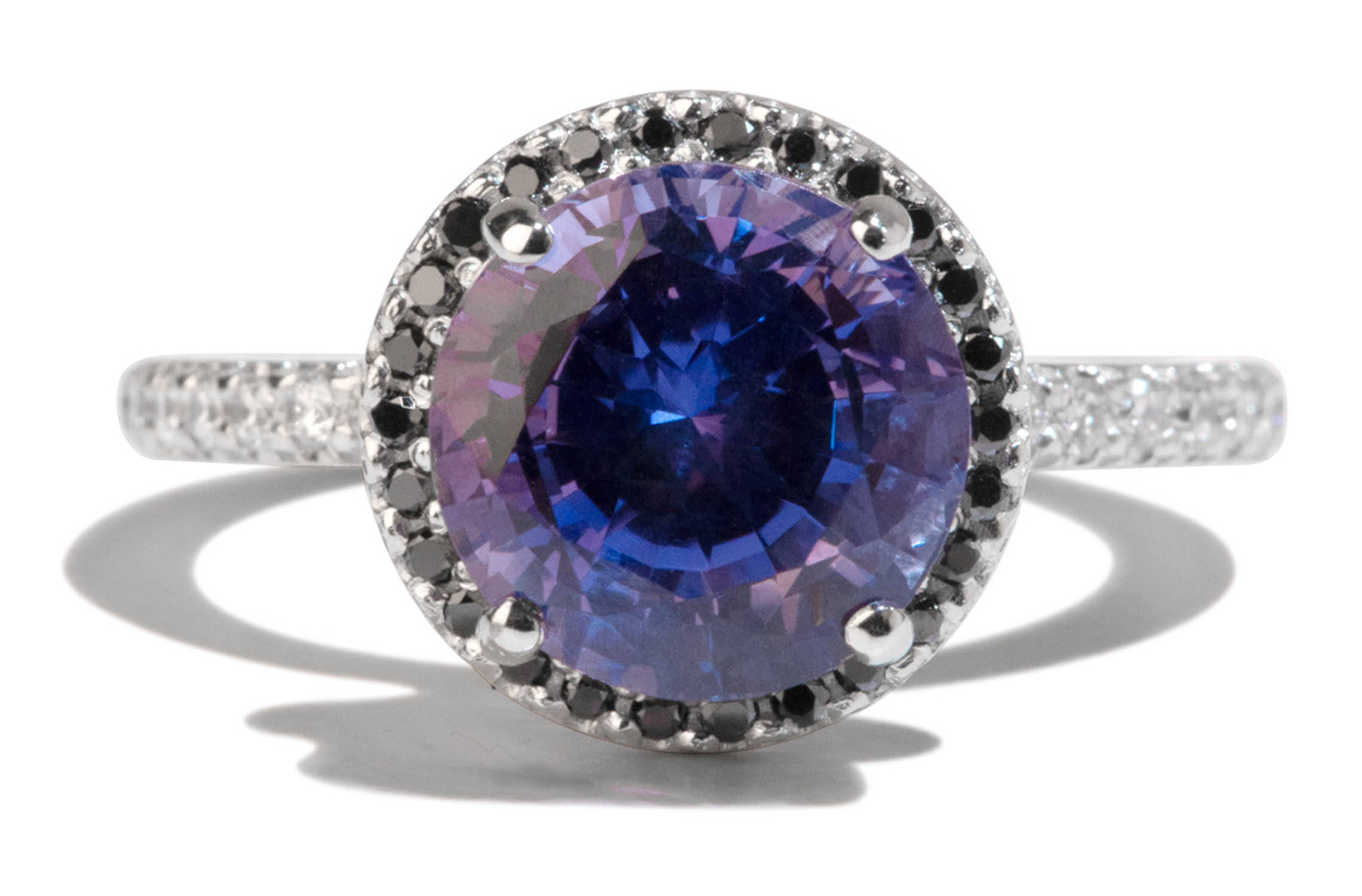 Rose Cut Salt and Pepper Diamond Engagement Ring. Custom – mossNstone