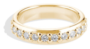 Dez Shoulder Diamond Band 5mm in 14kt Yellow Gold
