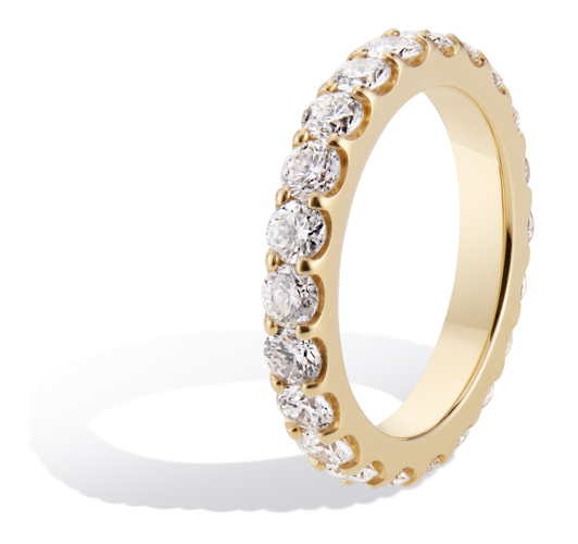 Half Eternity Yellow Gold Baguette Diamond Ring JL AU RD RN 6852Y