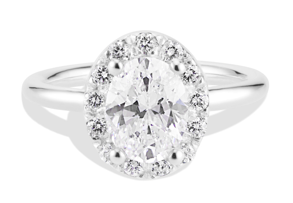 3.00 Carat Oval Lab Created Solitaire Diamond Engagement Ring – Happy  Jewelers