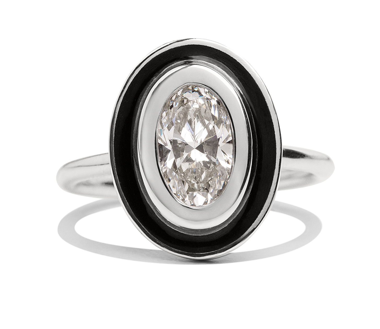 Cline Custom Black Diamond Engagement Ring 100-576 - Cline Jewelers