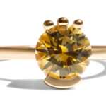 Custom Golden Yellow Sapphire Solitaire Ring in 14kt Yellow Gold