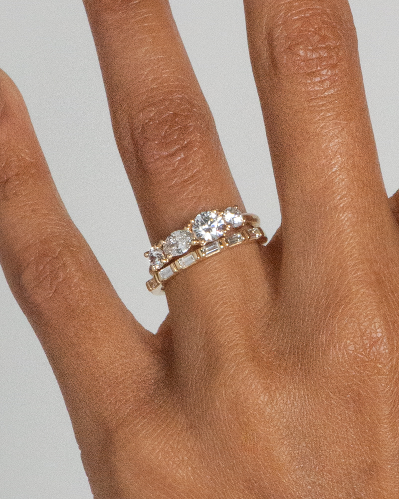Linear Diamond Ring .50ct with Baguette Band_WEB2