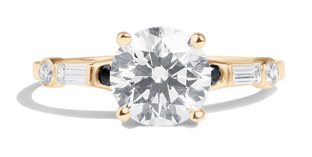 14k White Gold Custom Black Diamond Halo Engagement Ring #102814 - Seattle  Bellevue | Joseph Jewelry