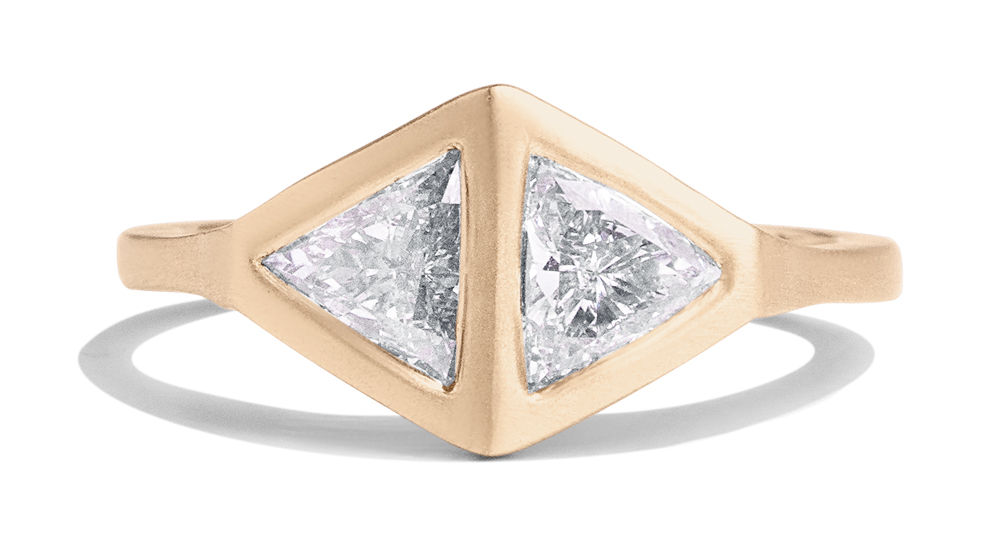 Engagment Ring 1.50 Ct IGI GIA Lab Created Trillion Cut Diamond 14k White  Gold | eBay